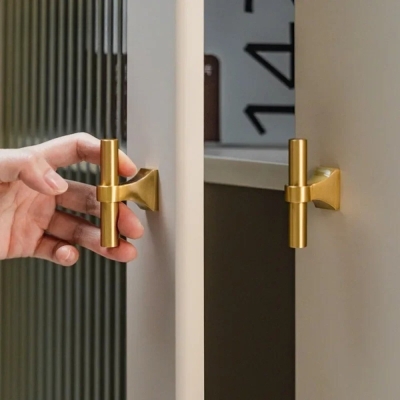 Alter Knopf und Zugstange