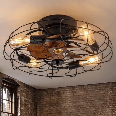 Lampada da soffitto e ventilatore Oran