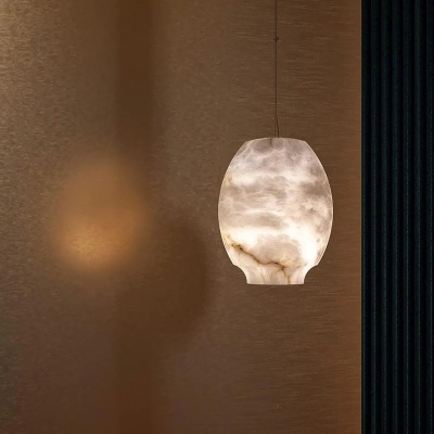 Nertu Alabaster-Pendelleuchte