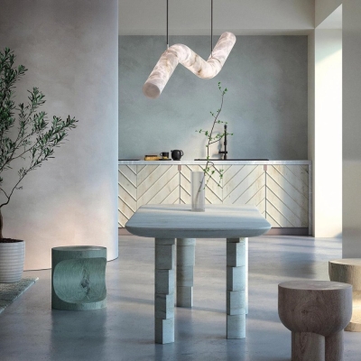 Noctis Alabaster Pendant Light