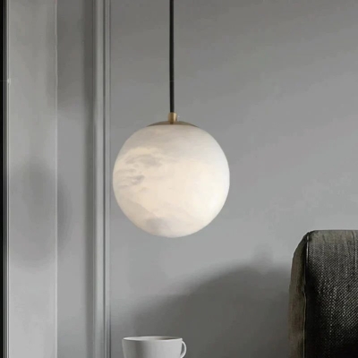 Lampada a sospensione Pulsu in alabastro