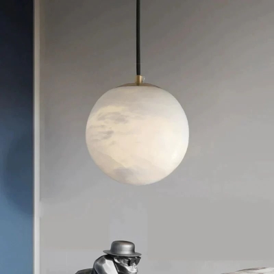 Lampada a sospensione Pulsu in alabastro