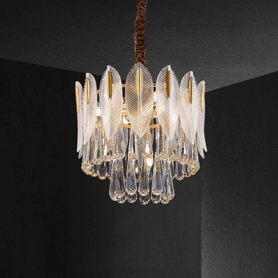 Nehora Round Crystal Chandelier