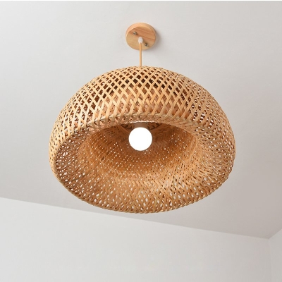 Lampada a sospensione Cocoon in rattan intrecciato a mano