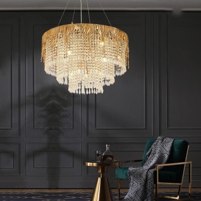 Ratna Round Crystal Chandelier