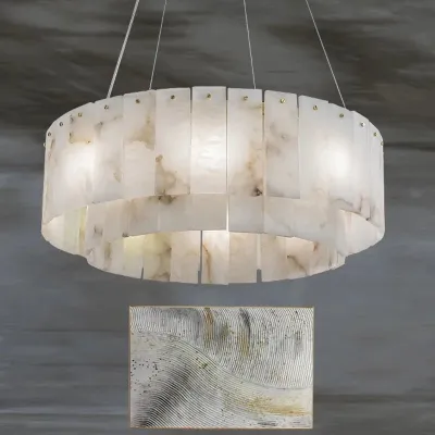 Regalis Alabaster-Kronleuchter