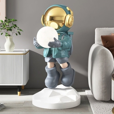Space Boy Illuminated Art Figurine