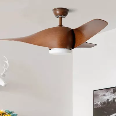 SOVE Ventilatore da soffitto vintage marrone con luci Telecomando Ventilador De Techo 220 Volt Lampada da soffitto per camera da letto Lampada da ventilatore Lampadine a LED