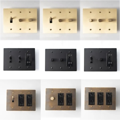 Dimmer misto in ottone (3 canali)